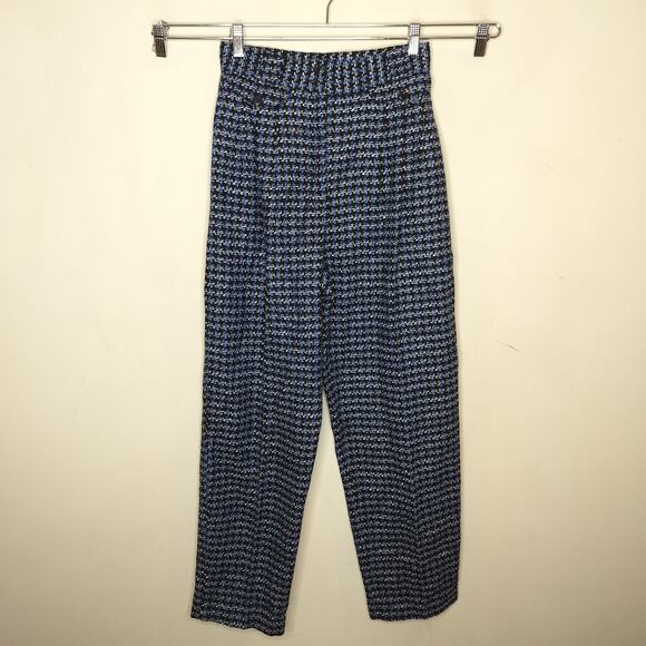 Vintage Diane von Furstenberg Tweed Pants High Waist Pleated - Picture 1 of 11